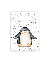 Papiernictvo - Zošit A5 - Veselý tučniak (bielo-modrý) - 15996971_