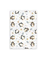 Papiernictvo - Zápisník A5 - Veselí tučniaci (bielo-modrý) - 15997024_