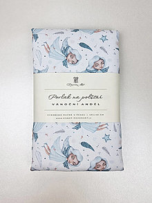 Úžitkový textil - Povlak na vankúš Snový anjel (bielo-modrý), 40 x 40 cm - 15994308_