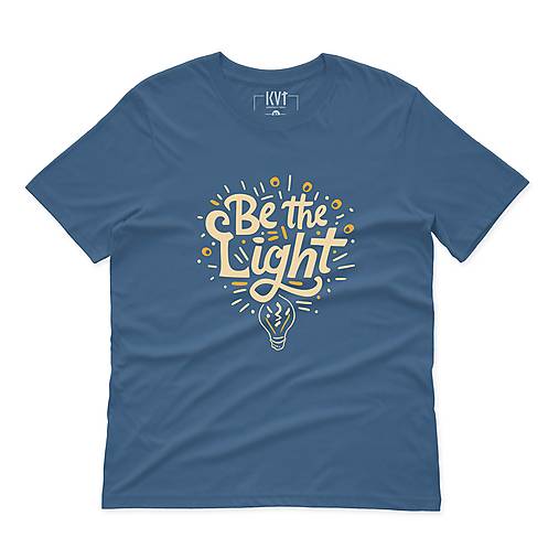 Kresťanské tričko BE THE LIGHT (Denim)