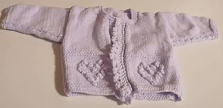 Detské oblečenie - Štrikovaný fialový svetrík - 15996610_