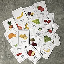 Hračky - Náučné kartičky Ovocie a zelenina - 15995142_