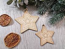 Polotovary - Vianočná ozdoba z dreva hviezda - 15996652_