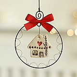 Dekorácie - vianočná dekorácia domček - 15999193_