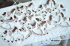 Dekorácie - Koník bielo hnedý - kolekcia Slovenské Vianoce - 15999084_