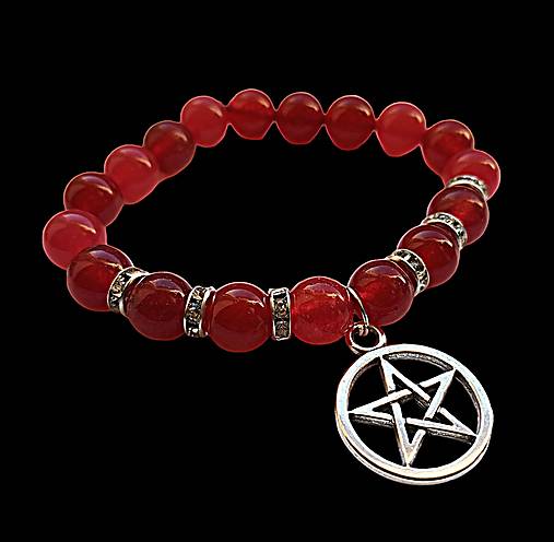 Náramky - Náramok Pentagram/Jadeit - 15999572_
