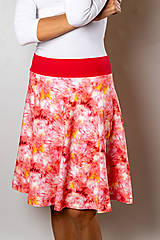 Sukne - Sukňa batika červená - 15998415_