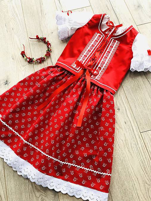 Detské oblečenie - Dievčenský kroj Lucka s lajblíkom - 15998855_