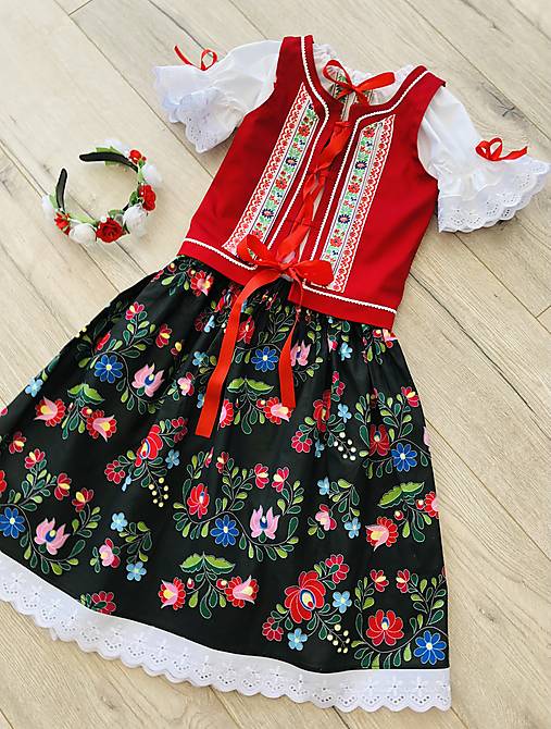 Detské oblečenie - Dievčenský kroj Evka s lajblíkom - 15998875_