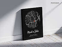 Grafika - Mapa prvého stretnutia - personalizovaná mapa (plagát 21x29,7cm (A4)) - 15997155_