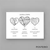 Grafika - Naše miesta (BIELA VERZIA) - personalizovaný plagát (OBRAZ 40x60cm) - 15997585_