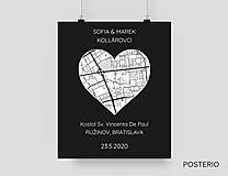 Grafika - Naša svadba (ČIERNA VERZIA) - personalizovaný plagát - 15997939_