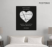 Grafika - Naša svadba (ČIERNA VERZIA) - personalizovaný plagát - 15997940_