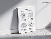 Grafika - Naša rodina (4 mapy) - personalizovaný plagát - 15998022_