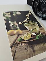 Papiernictvo - Vyšívaná pohľadnica - Citronáda - 15999846_