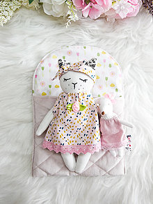 Hračky - Mačička Mína-růžové šaty - 16000808_