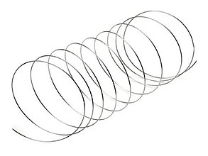 Suroviny - Pamäťový drôt na náramok, 6 cm, 20g - 16001689_
