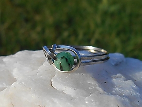 Prstene - ring with emerald,smaragd-prsteň:11,50e - 16001874_