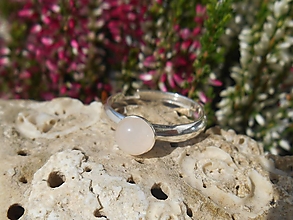 Prstene - rosa ring-ruženín-prsteň-striebro- - 16003318_
