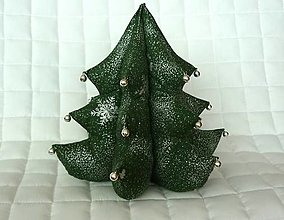 Dekorácie - Vianočný stromček (strieborný 1) - 16001858_