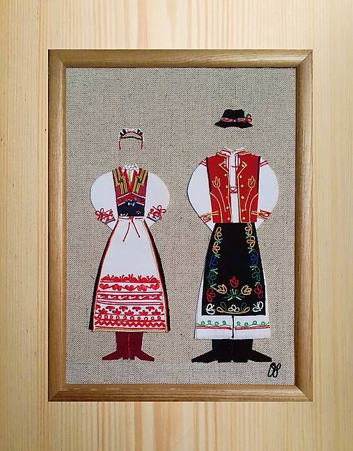 Dekorácie - Krojovaný pár Myslava - Košice - 16003792_
