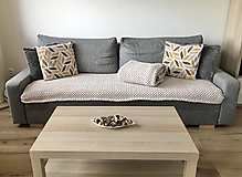 Úžitkový textil - Sada prehozov na gauč - slonovinová hnedá - 16000714_