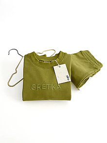 Detské oblečenie - Detská mikina s menom GRÉTKA - lime - 16003310_