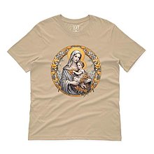 Topy, tričká, tielka - Kresťanské tričko MATKA (Piesková) - 16004390_