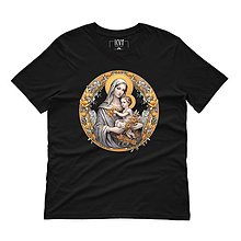 Topy, tričká, tielka - Kresťanské tričko MATKA (Čierna) - 16004393_