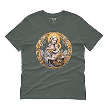 Topy, tričká, tielka - Kresťanské tričko MATKA (Tmavá bridlica) - 16004394_