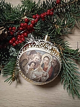 Vianočné guľa s obrázkom  svätej rodiny 