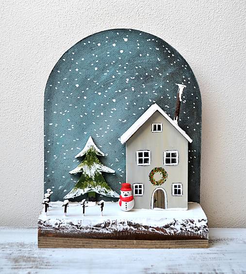  - Vianočná dekorácia-Keď tíško sneží - 16006831_