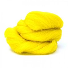 Textil - Vlna na plstenie, 100% merino, 20g (žltá - tmavá 111) - 16006141_