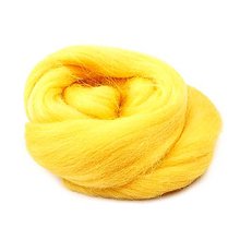 Textil - Vlna na plstenie, 100% merino, 20g (žltá - svetlá 69) - 16006143_