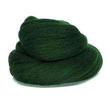 Textil - Vlna na plstenie, 100% merino, 20g (zelená tmavá 45) - 16006212_