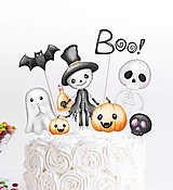Dekorácie - Zápich do torty Halloween cute - 16008033_