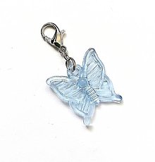 Kľúčenky - Prívesok/zipsáčik - motýľ  (modrá) - 16007785_