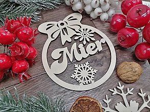 Dekorácie - Vianočná ozdoba - prírodná guľa Mier - 16008312_