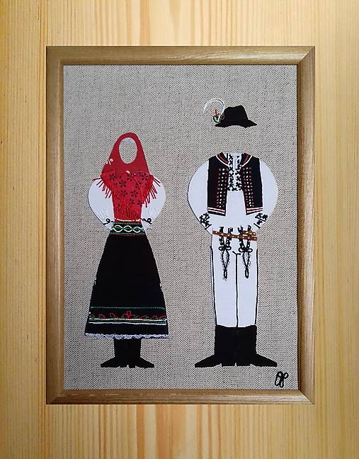 Dekorácie - Krojovaný pár Zemplín - 16007854_
