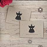 Papiernictvo - Vianočná papierová pohľadnica - Čarokrásne Vianoce - anjel - 16007991_