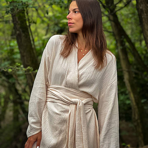 Kimoná - Mušelínové kimono - 16007018_
