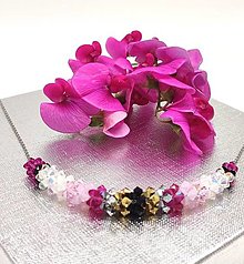 Náhrdelníky - Ručne šitý náhrdelník Scarlet - 16006255_