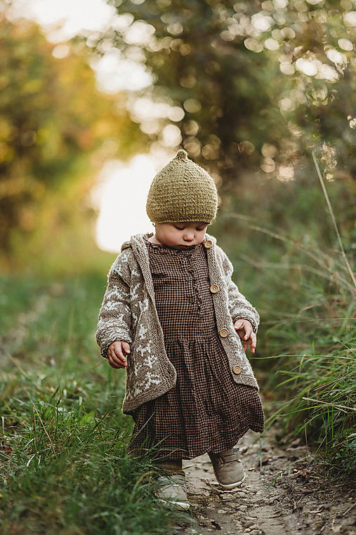 Detská pletená čiapka "Škriatok BABU" výber farieb
