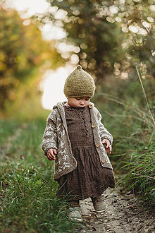 Detské čiapky - Detská pletená čiapka "Škriatok BABU" výber farieb - 16008636_
