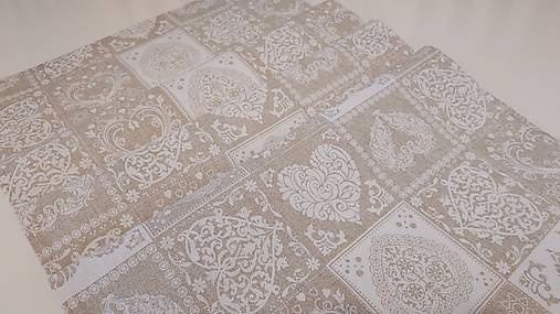 Úžitkový textil - Stredový obrus,,chalupárske srdiečka" (145×110cm) - 16011515_