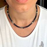 Pánske šperky - Mix Gemstones Beaded Necklace / Náhrdelník mix minerálov P101 - 16008657_