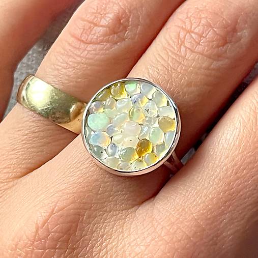 Opal Ring / Prsteň s opálmi N0023