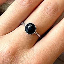 Prstene - Onyx Ag925 Silver Ring  / Strieborný prsteň s ónyxom brúseným - 16010782_
