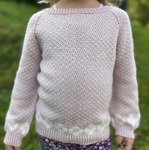 Návody a literatúra - Návod na dievčenský pulóver Beth - 16009614_