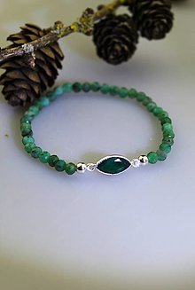 Náramky - smaragd náramok luxusný - 16010819_